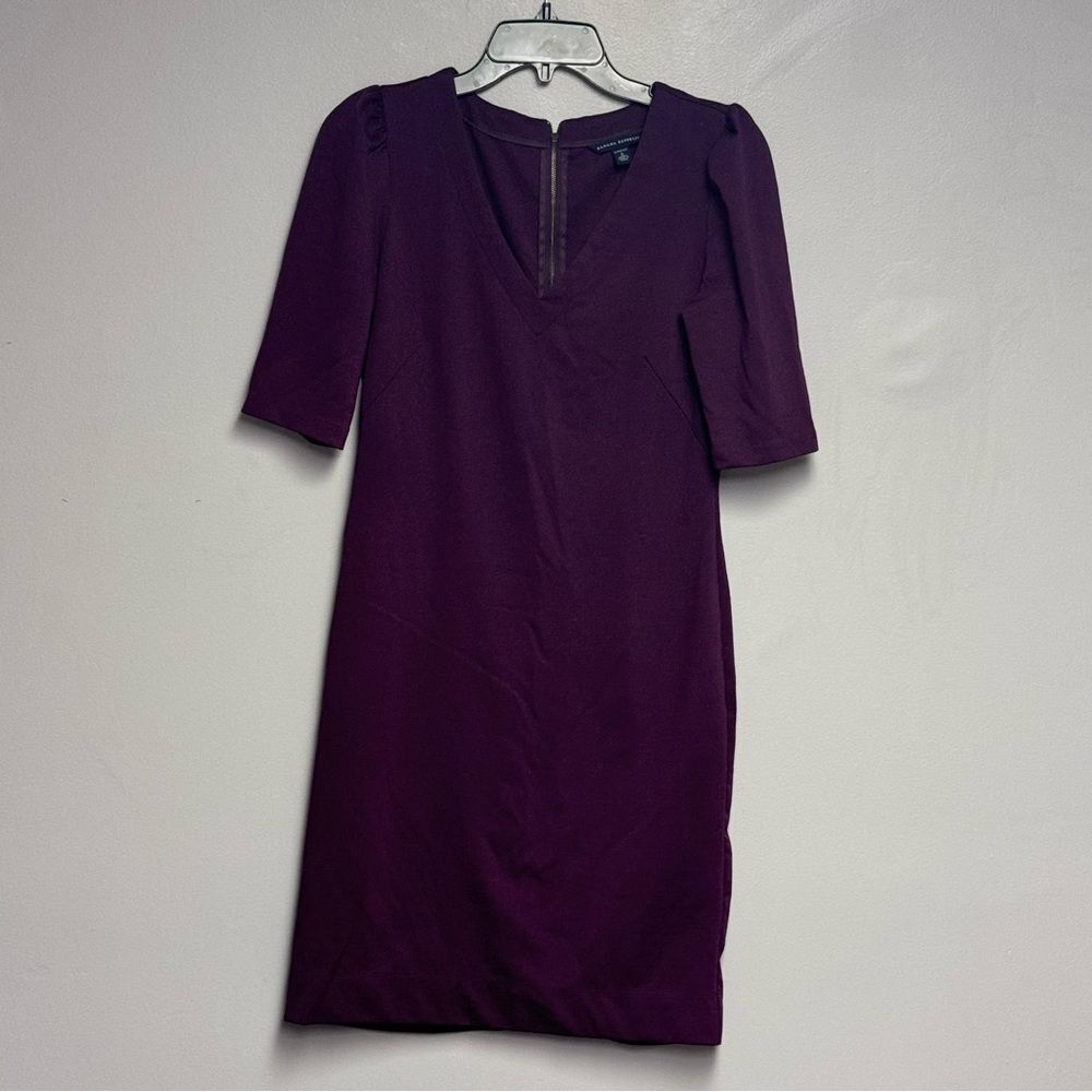 Banana Republic Plum wine dress stretch size 6 sheath women’s